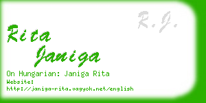 rita janiga business card